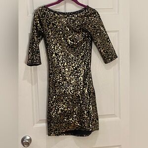 Blackmilk Shiny Leopard Body Con Dress